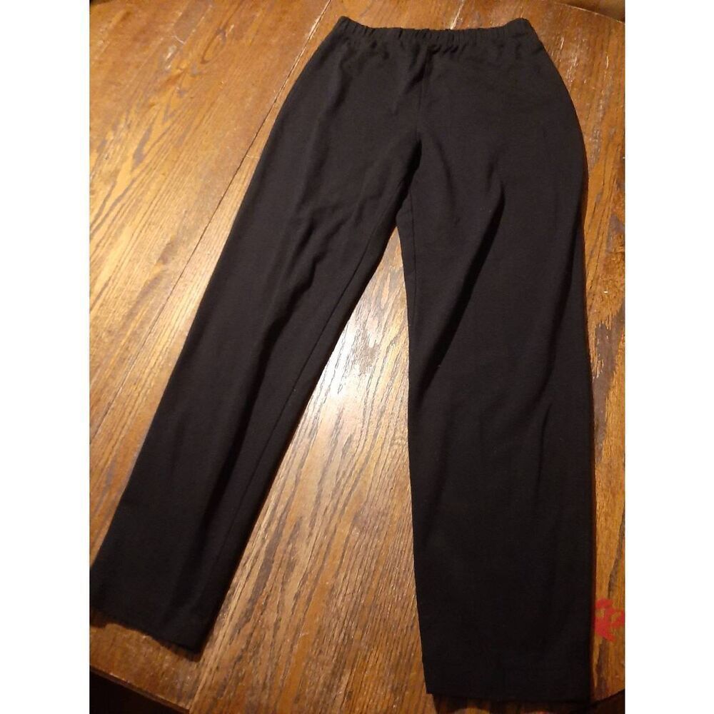 Size 2 Chicos Size 00 Regular Black Black Pull On Elastic Waist Pants